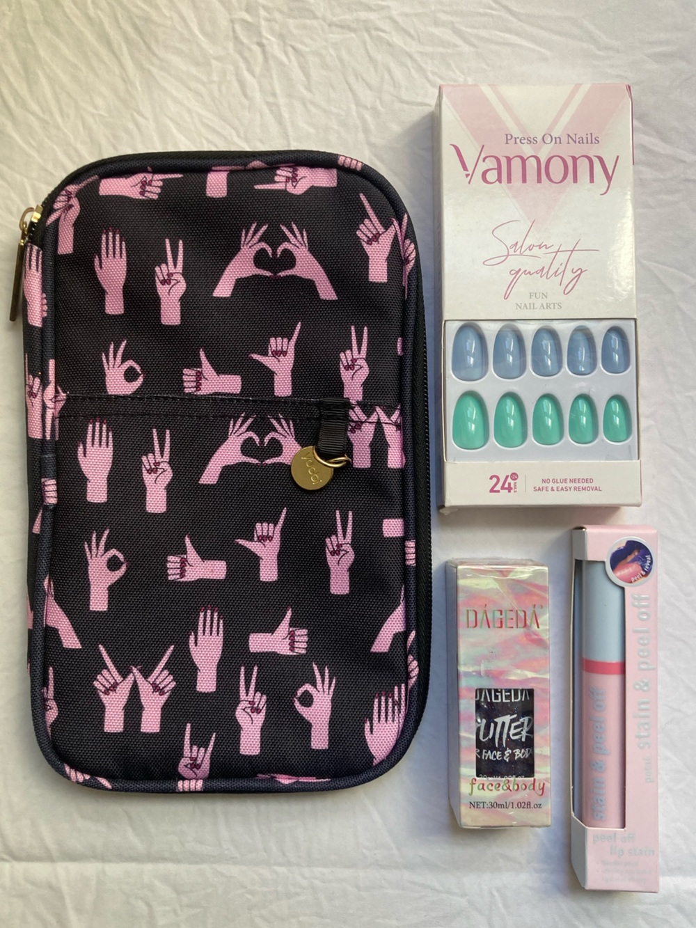 4 Pc Bundle - Beauty Items and Yoobi Pouch